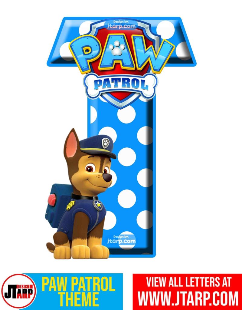 Paw Patrol Printable Letter T