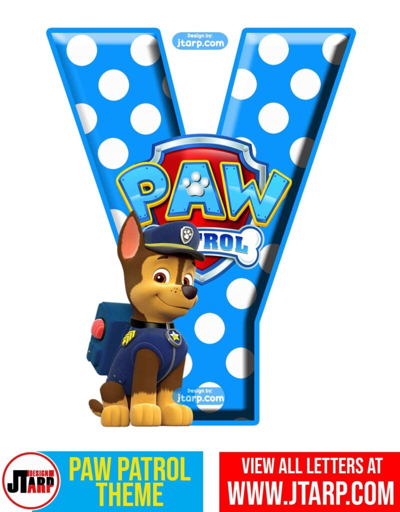 Paw Patrol Printable Letter Y