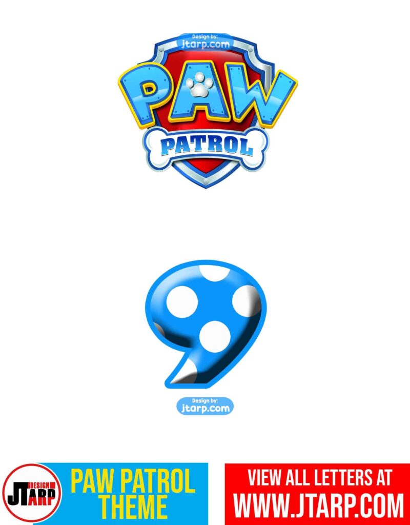 Paw Patrol Printable Period and Comma