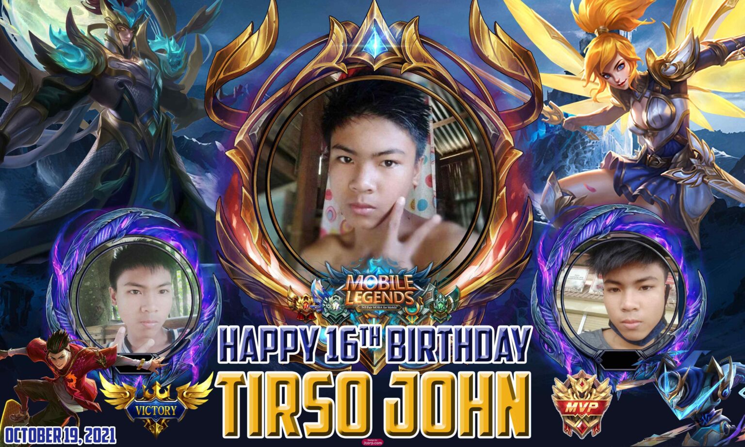 Tirso Makiling 16th Birthday Mobile Legend Tarp Design