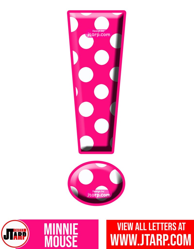 Minnie Mouse Printable Exclamation Point