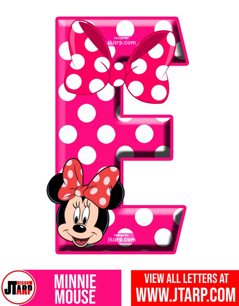 Minnie Mouse Printable Letter E