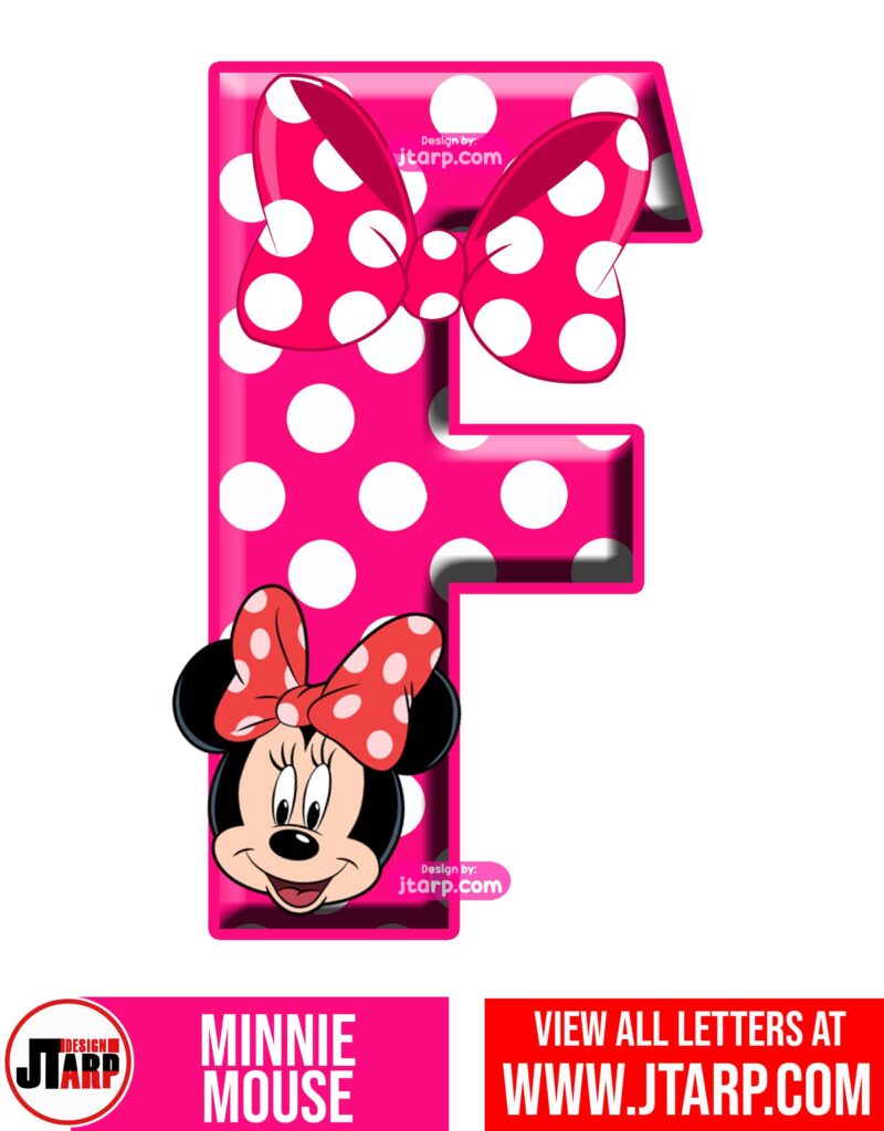 Minnie Mouse Printable Letter F