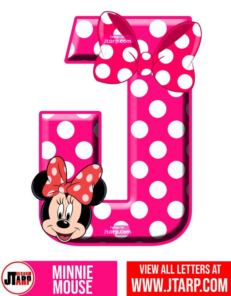 Minnie Mouse Printable Letter J