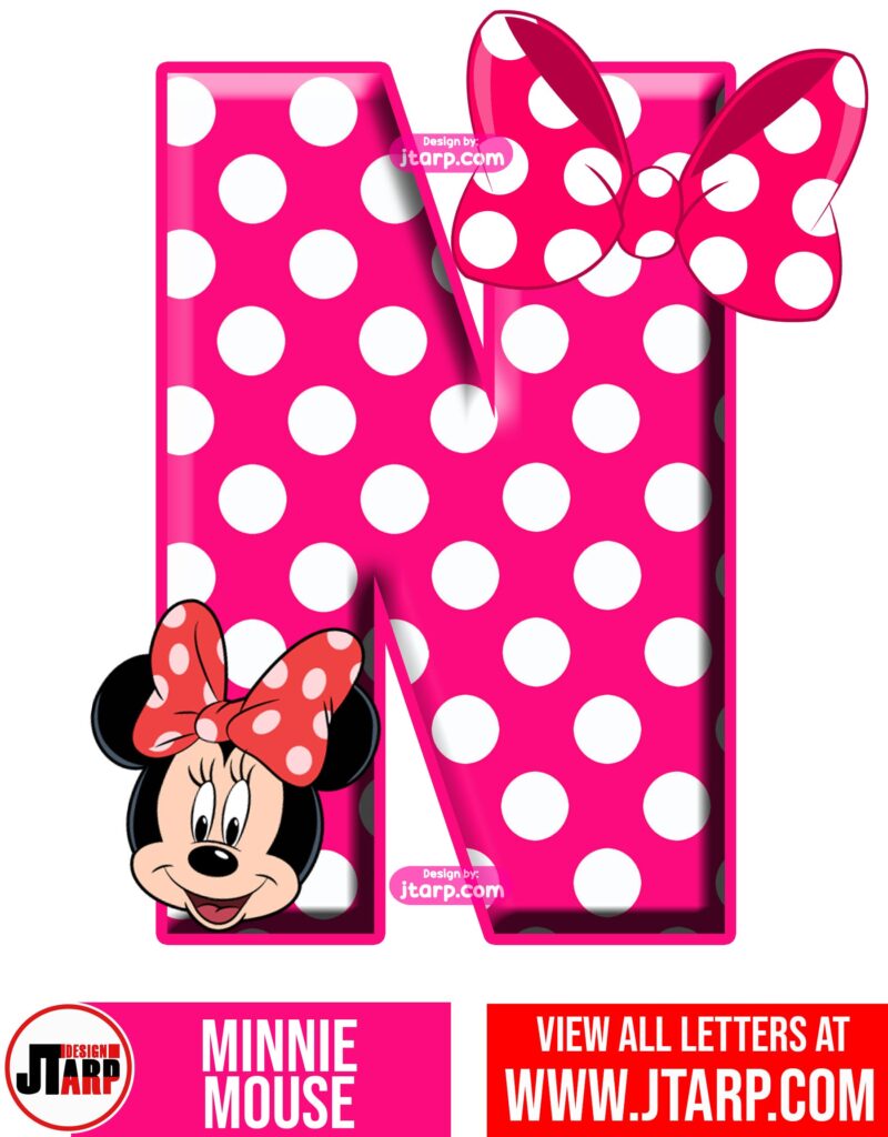 Minnie Mouse Printable Letter N