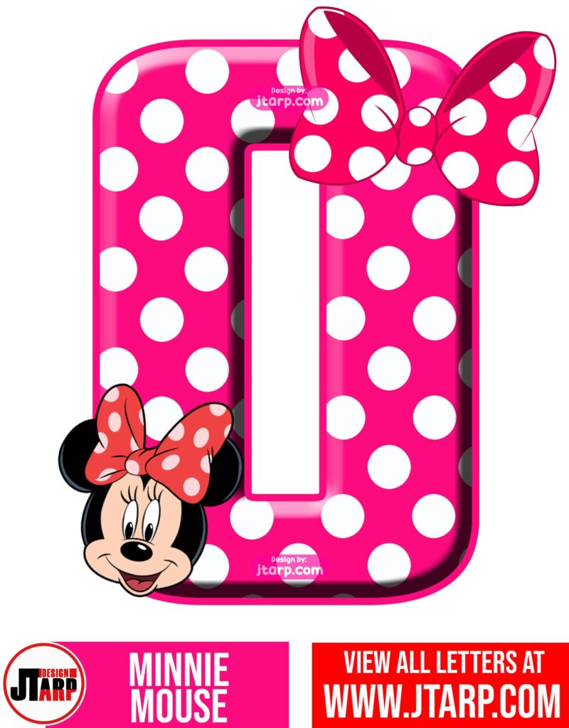 Minnie Mouse Printable Letter O