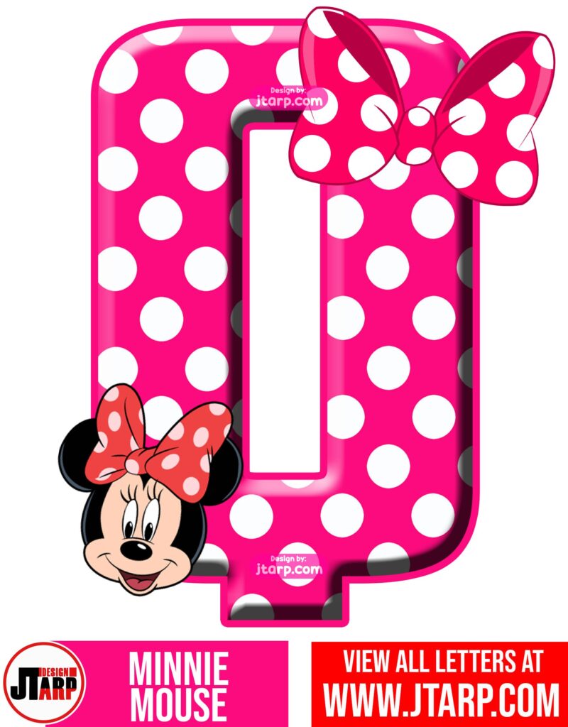 Minnie Mouse Printable Letter Q