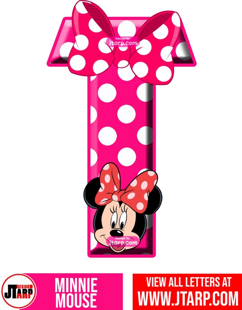 Minnie Mouse Printable Letter T
