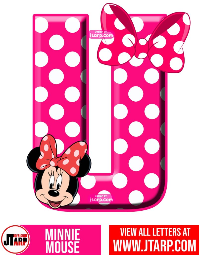 Minnie Mouse Printable Letter U