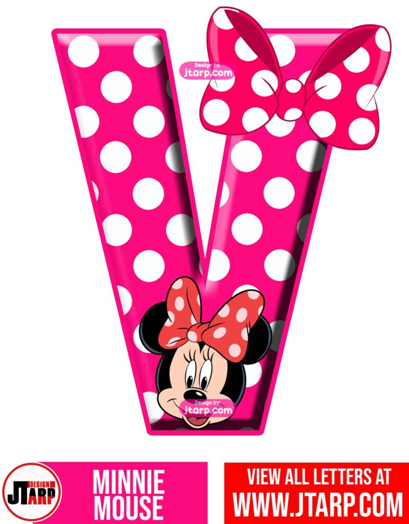 Minnie Mouse Printable Letter V