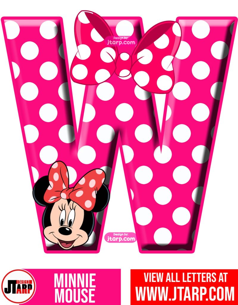 Minnie Mouse Printable Letter W