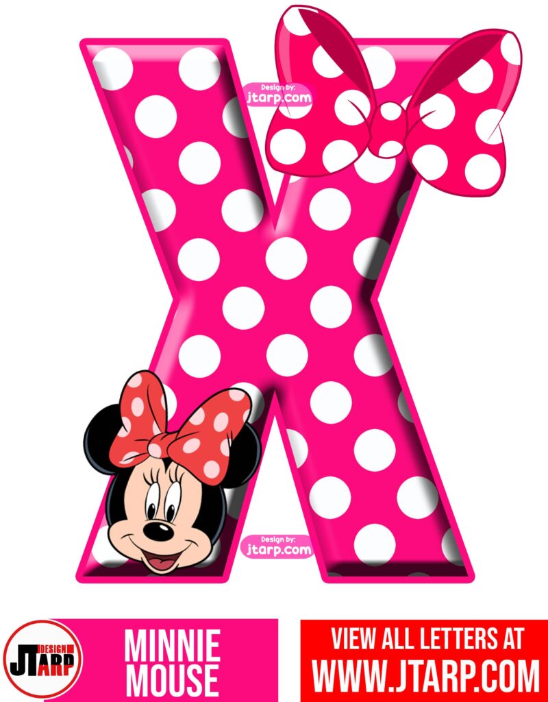 Minnie Mouse Printable Letter X