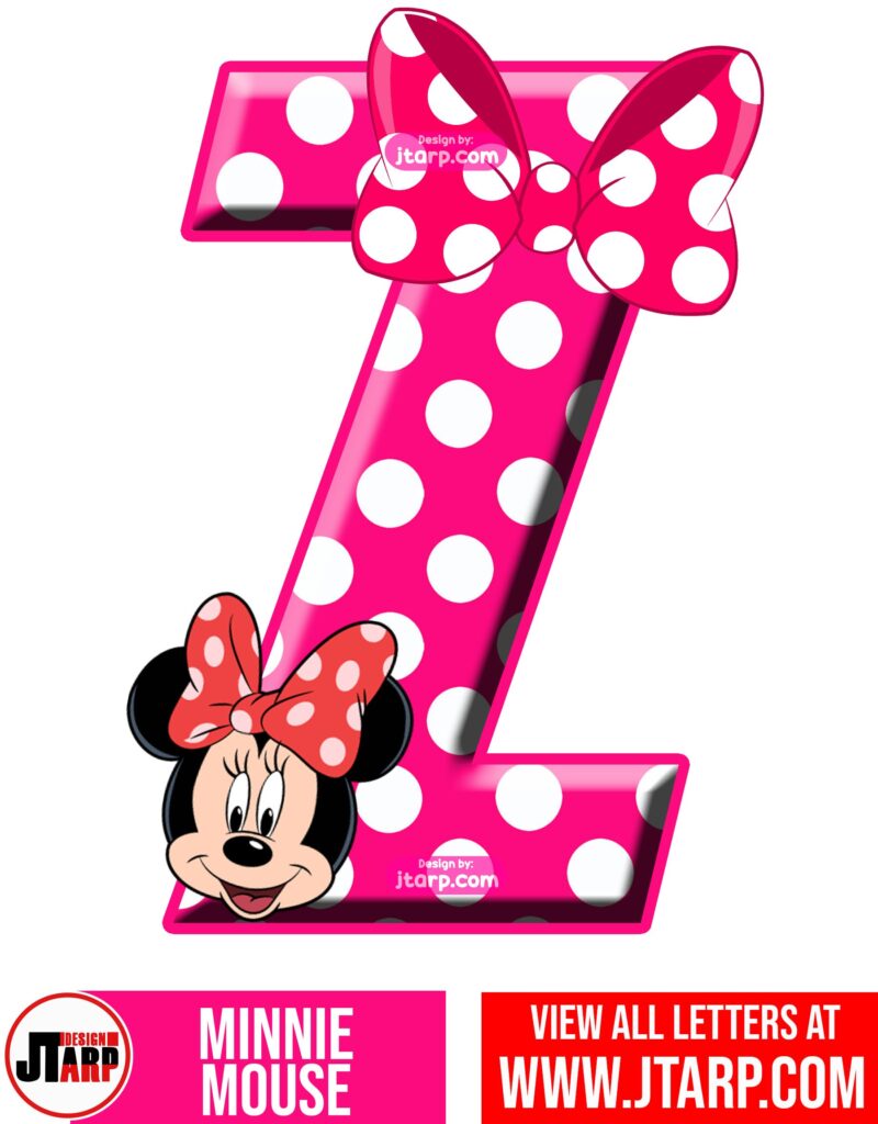 Minnie Mouse Printable Letter Z