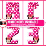 Minnie Mouse Printable Letters and Numberspsd