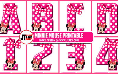 Minnie Mouse Printable Letters and Numberspsd
