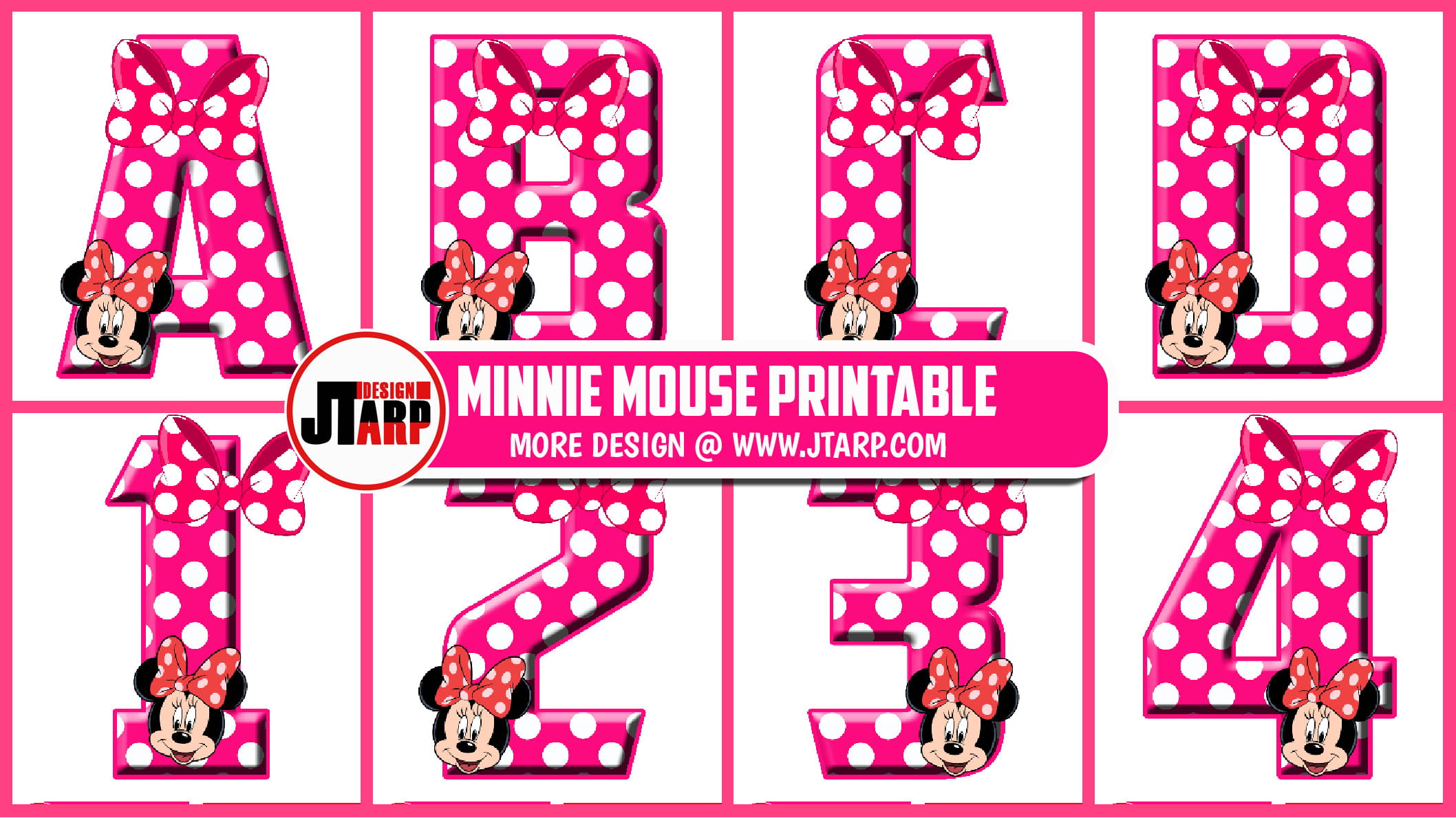 minnie mouse printable alphabet letters and numbers free download printable