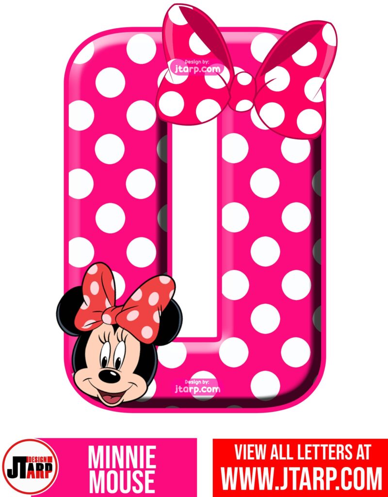 Minnie Mouse Printable Number 0