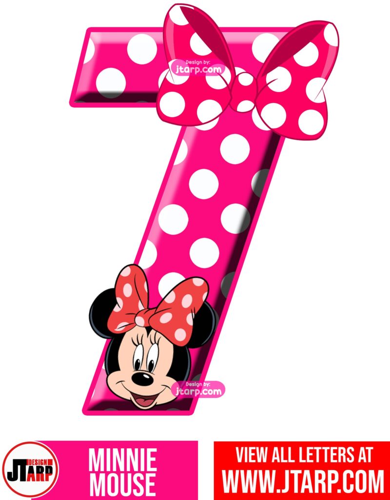 Minnie Mouse Printable Number 7
