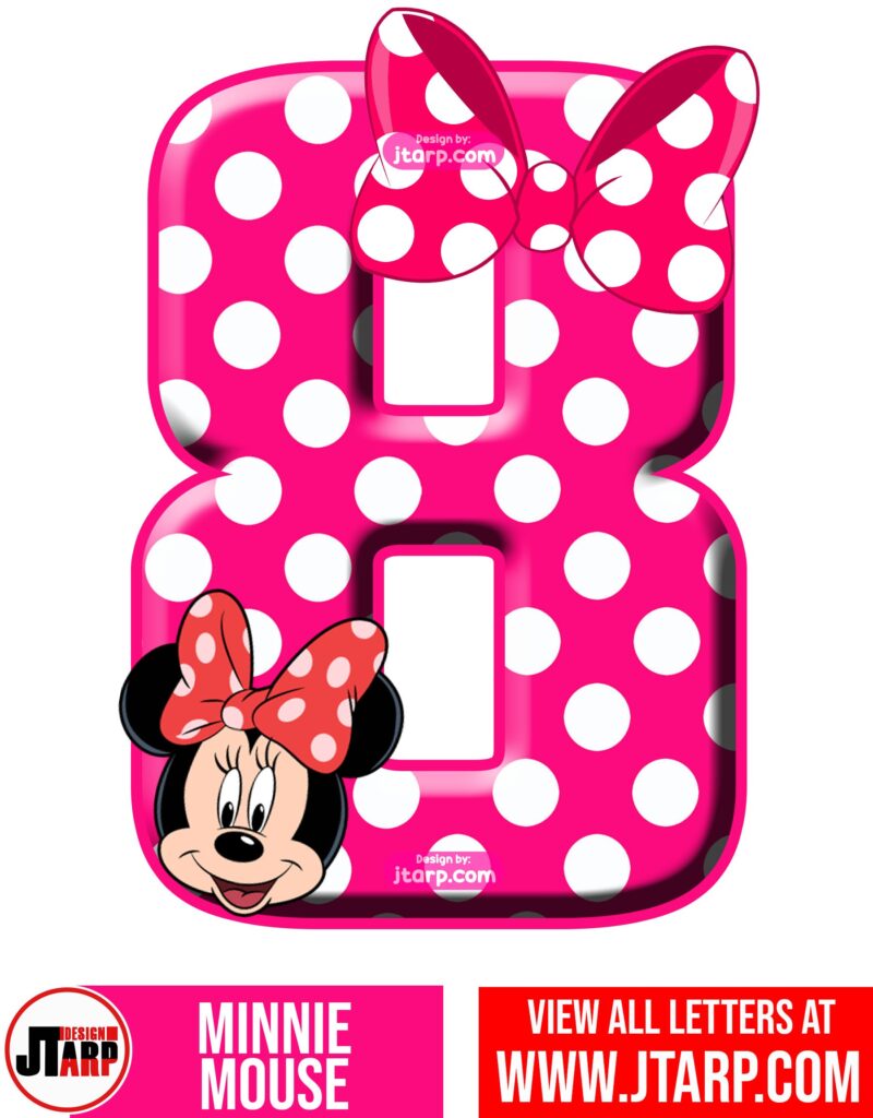 Minnie Mouse Printable Number 8