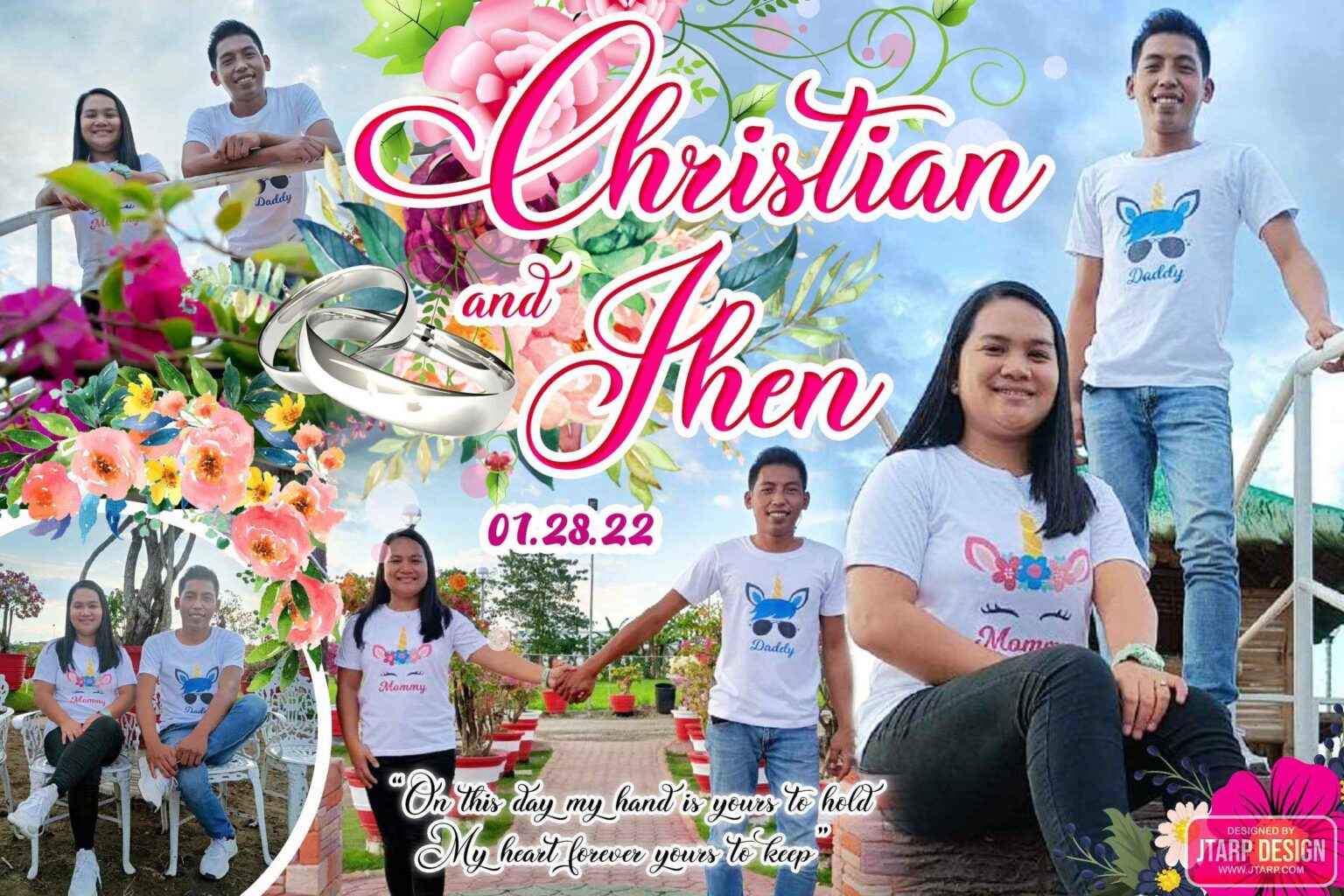 2x3 Christian Jhen Wedding Tarpaulin Design