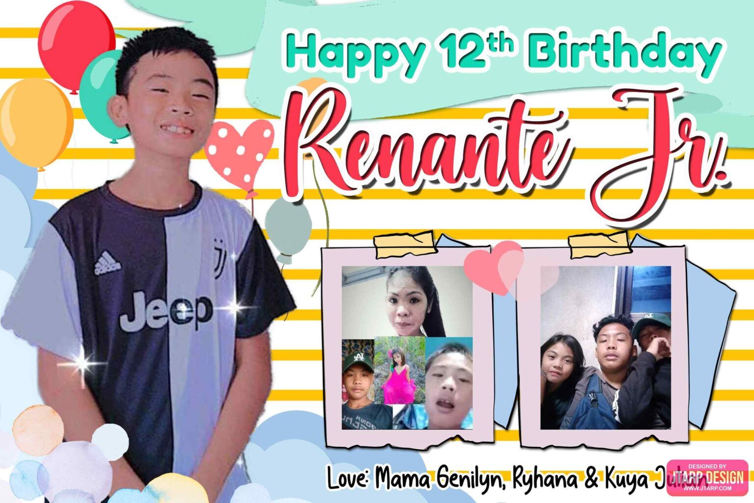2x3 Happy 12th Birthday Renante