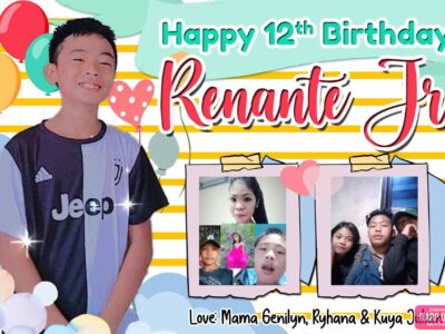 2x3 Happy 12th Birthday Renante