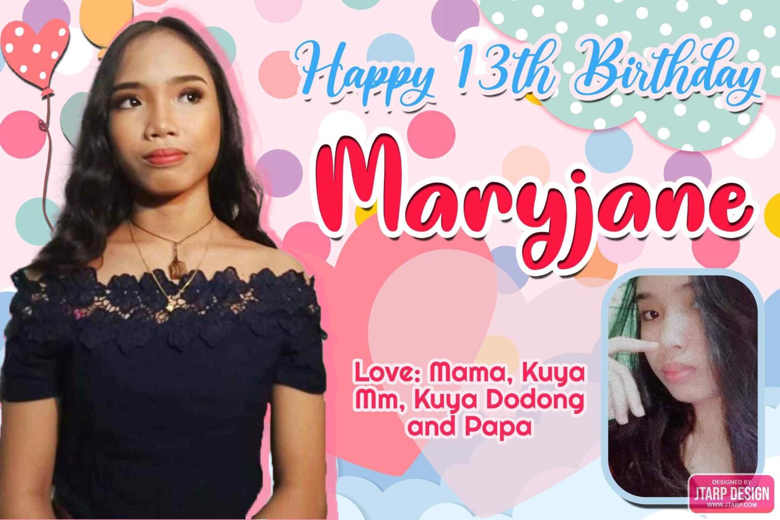 2x3 Happy 13th Birthday Maryjane