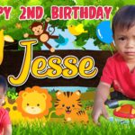 2x3 Happy 2nd Birthday Jesse Zoo Theme