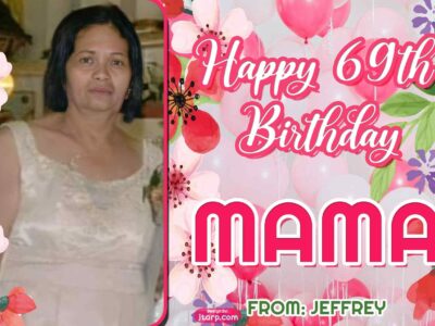 2x3 Happy 69th Birthday Mama