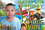 2x3 Happy 6th Birthday Chris Ivan Roblox Theme Tarp Design