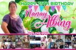 2x3 Happy 75th bday nanay albing Green Balloon Theme