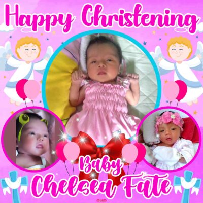 3x3 Happy Christening Chelsea Fate