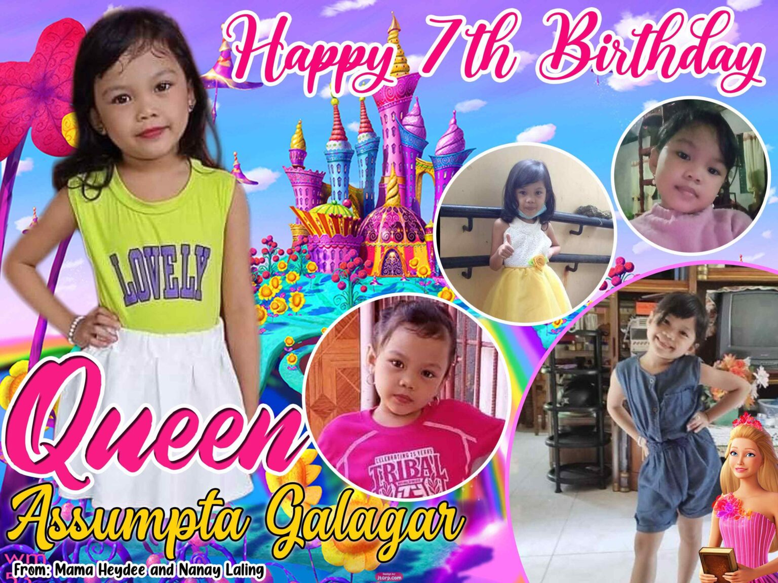 3x4 7th Birthday Queen Assumpta Galagar