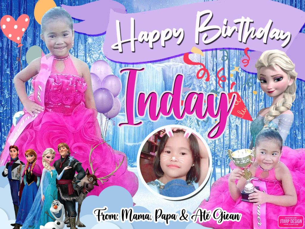 3x4 Happy Birthday Inday Frozen Theme