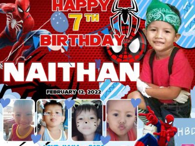 4x5 Naithan A Potes 7th Birthday Spiderman Theme