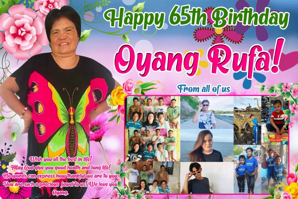 4x6 65th Birthday Oyang Rufa
