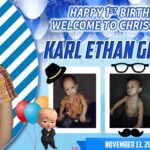 4x8 KARL ETHAN GRAVANZO Happy 1st Birthday and Welcome to Christian World