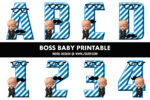 Boss Baby Theme Printable Letters and Numbers Thumbnail