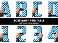 Boss Baby Theme Printable Letters and Numbers Thumbnail