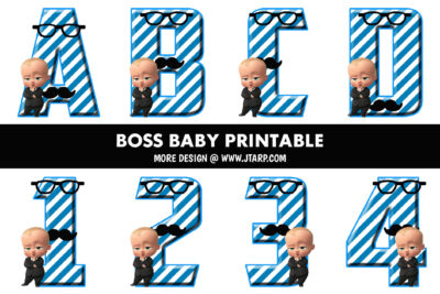 Boss Baby Theme Printable Letters and Numbers Thumbnail