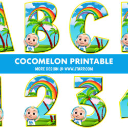 Cocomelon Free Printables: Alphabet Letters and Numbers