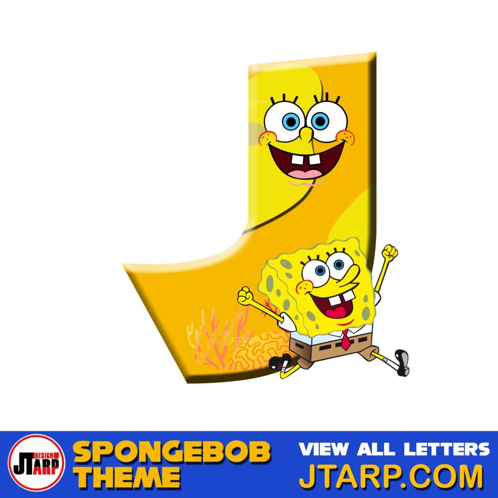 Free Printable Spongebob Letters 3D Letter J