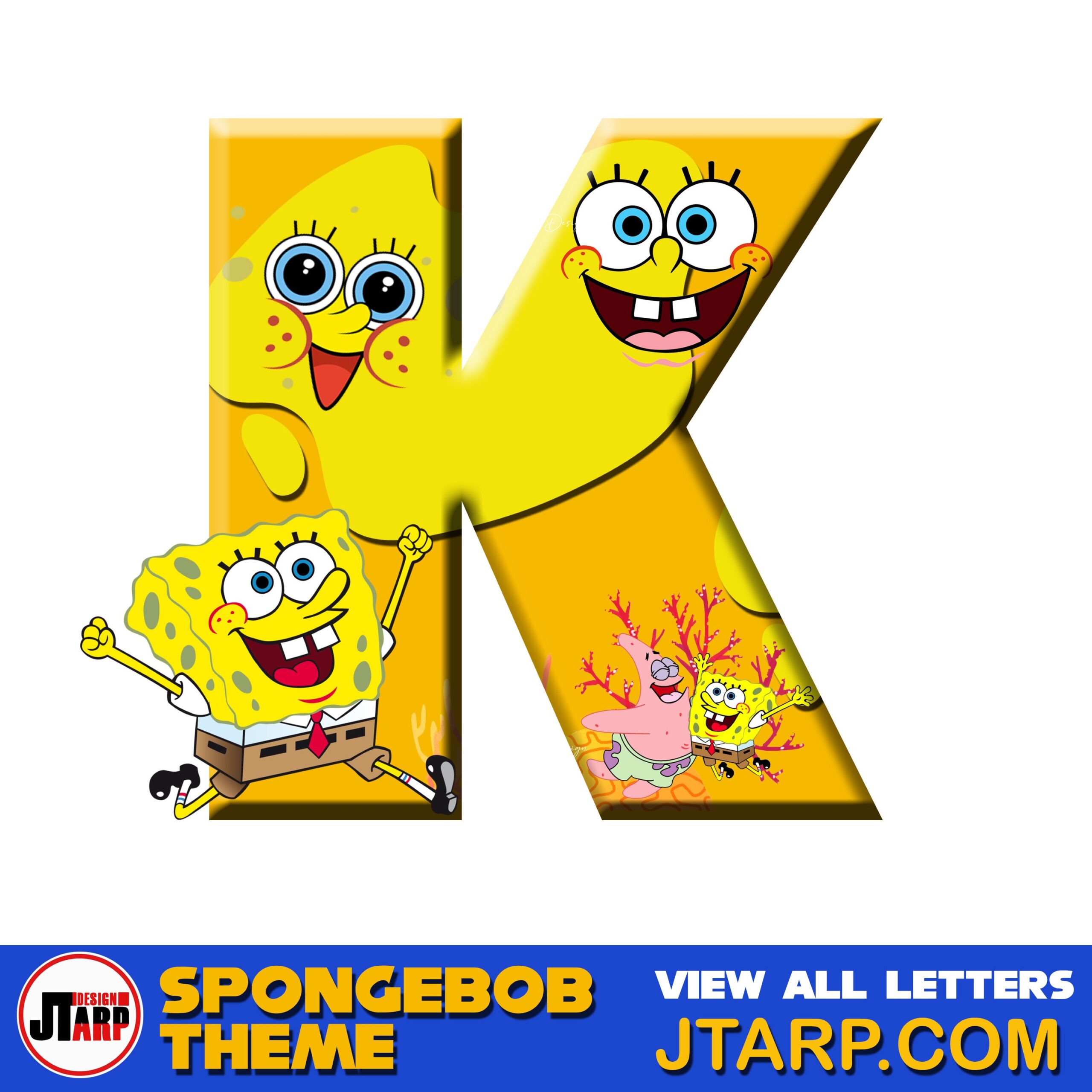 Free Printable Spongebob Letters 3D Letter K