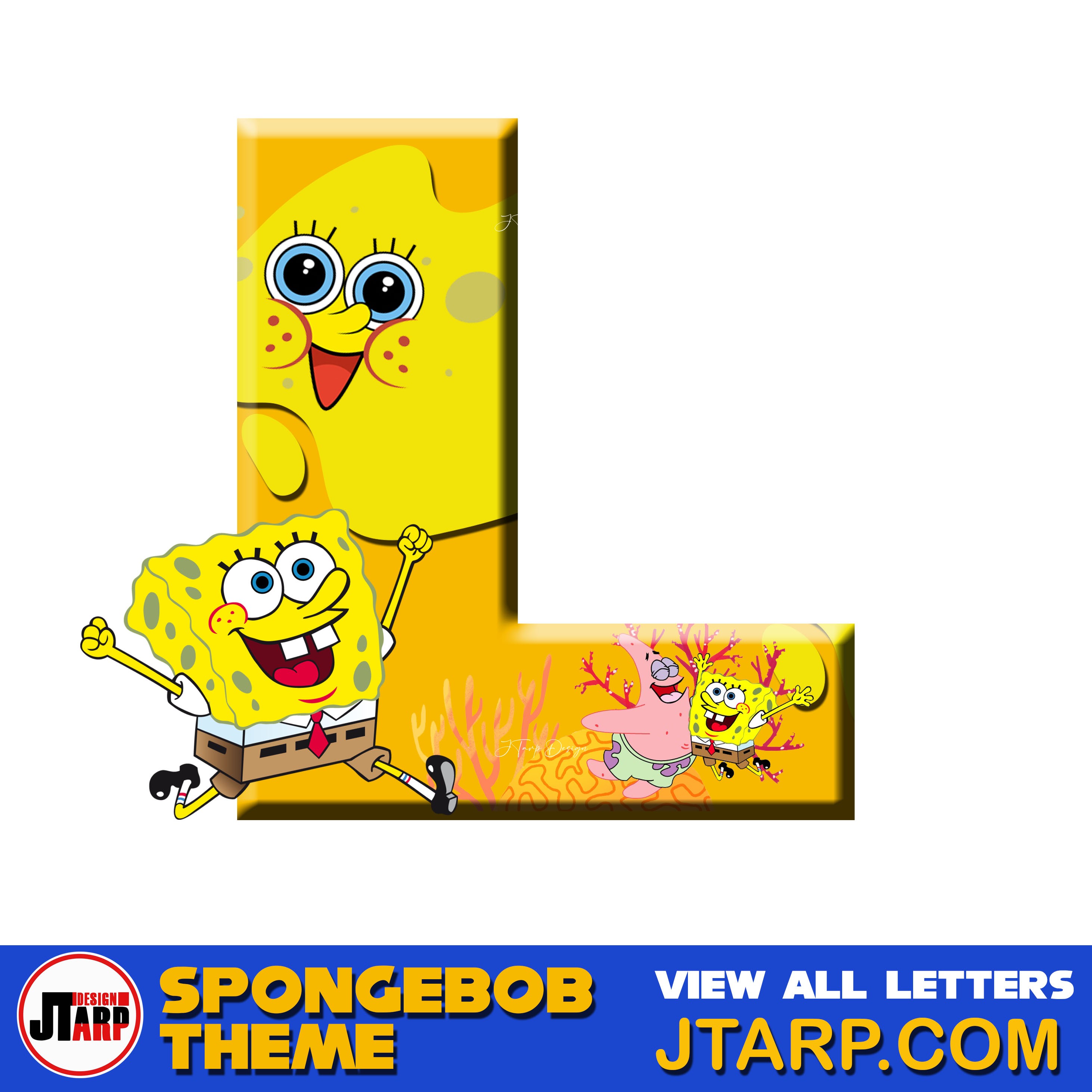Free Printable Spongebob Letters 3D Letter L