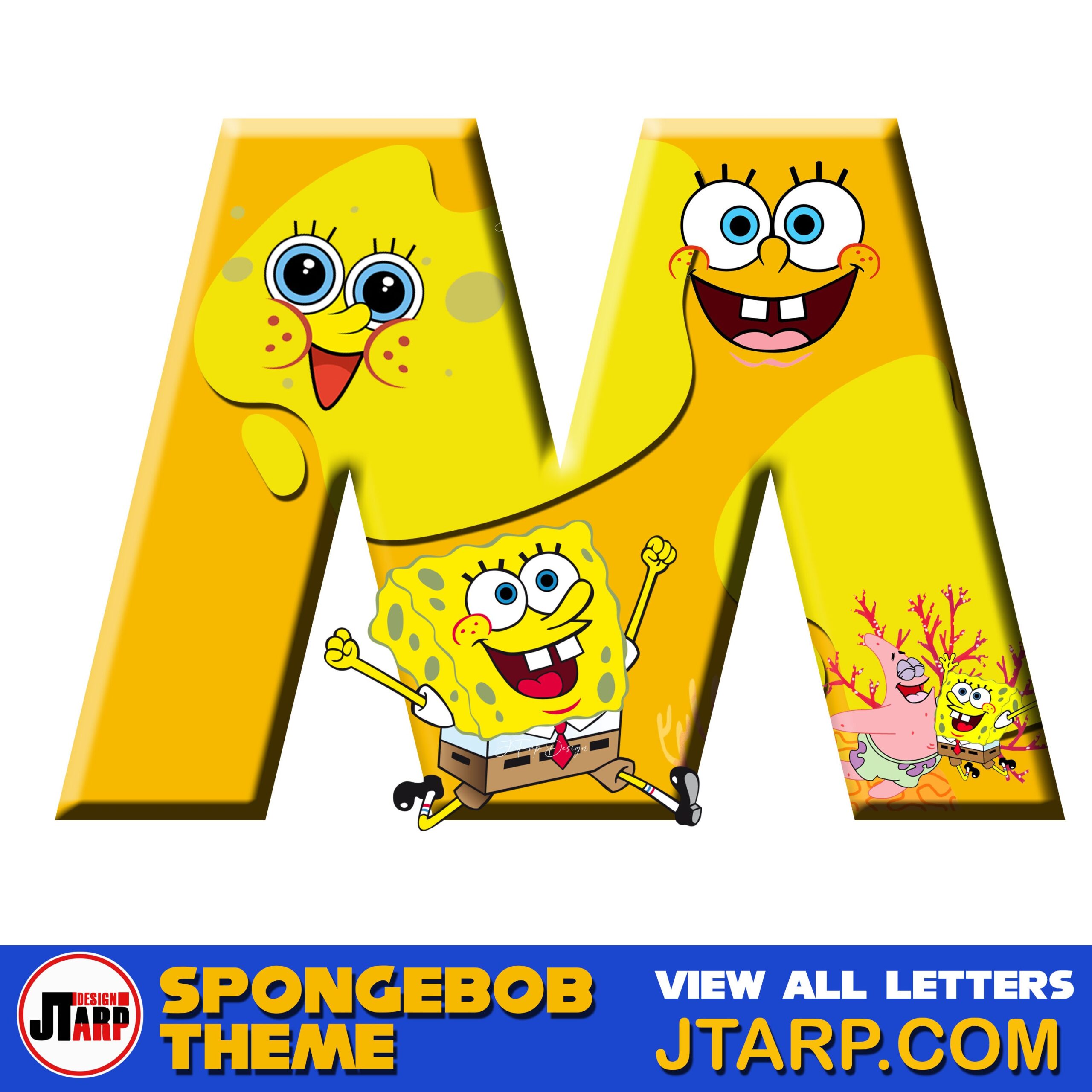 Free Printable Spongebob Letters 3D Letter M
