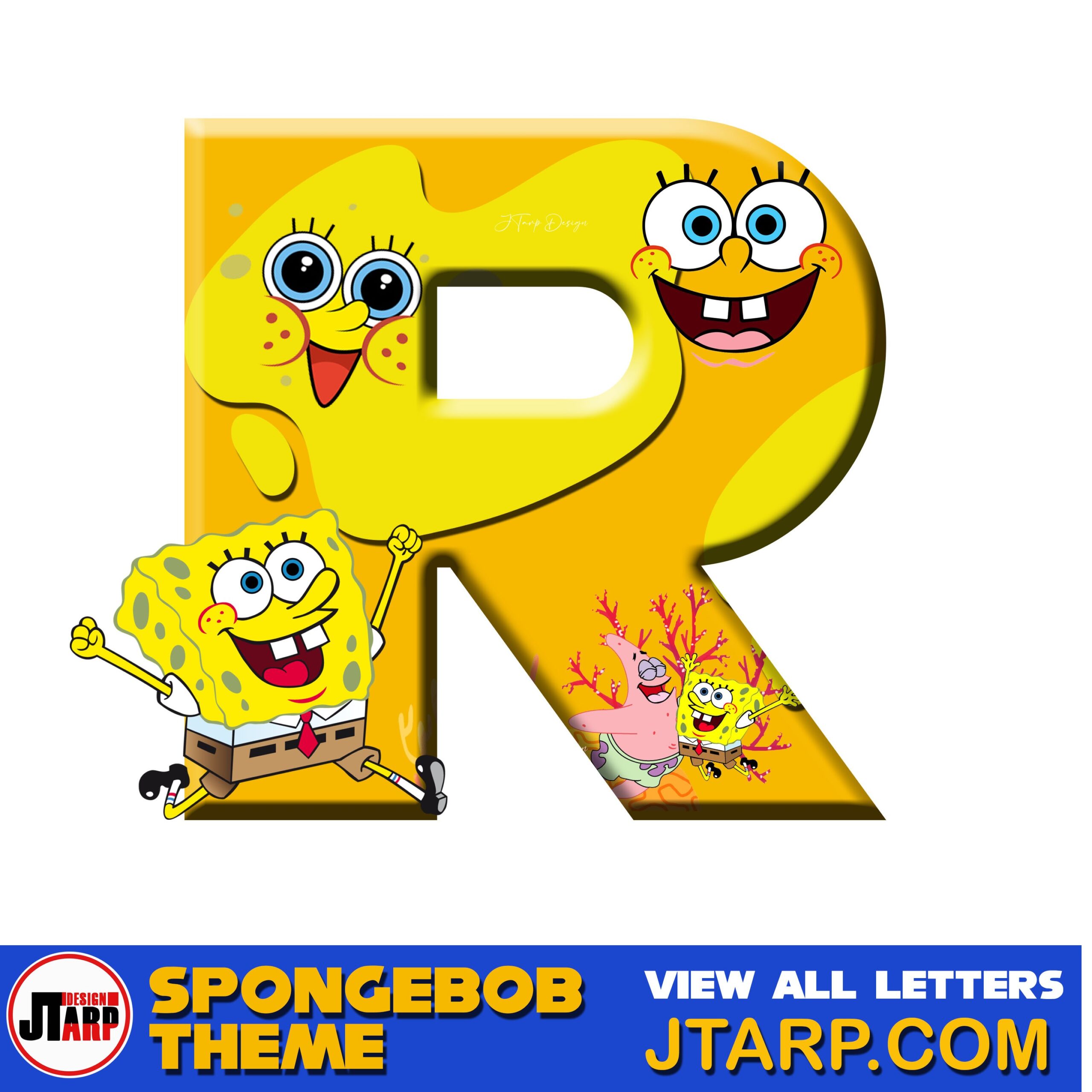 Free Printable Spongebob Letters 3D Letter R