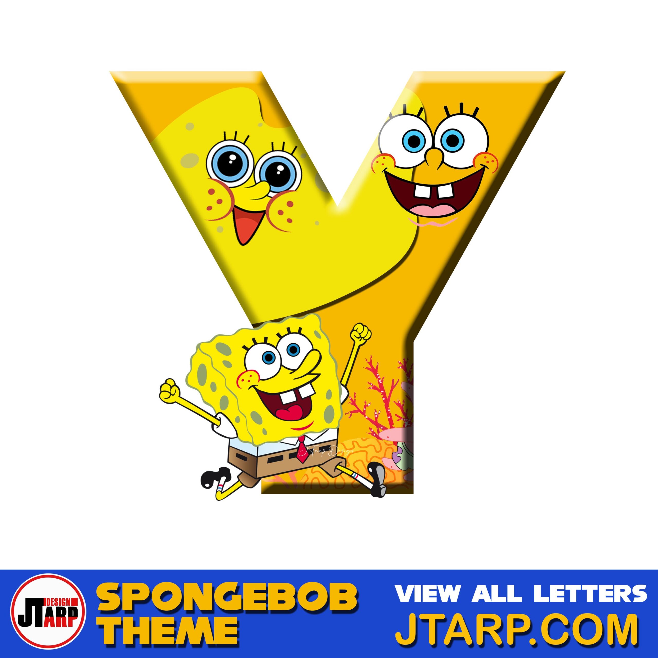Free Printable Spongebob Letters 3D Letter Y