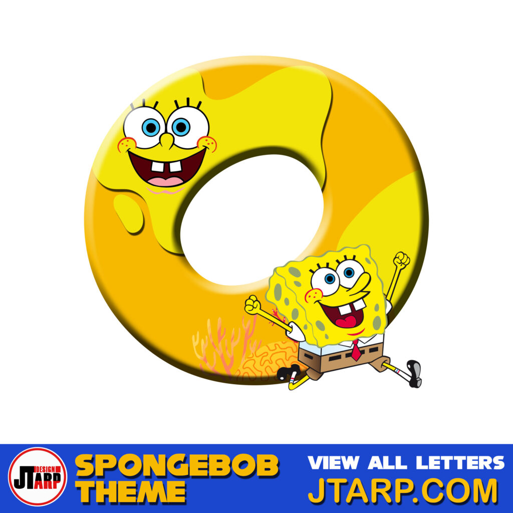 Free Printable Spongebob Letters 3D Number 0