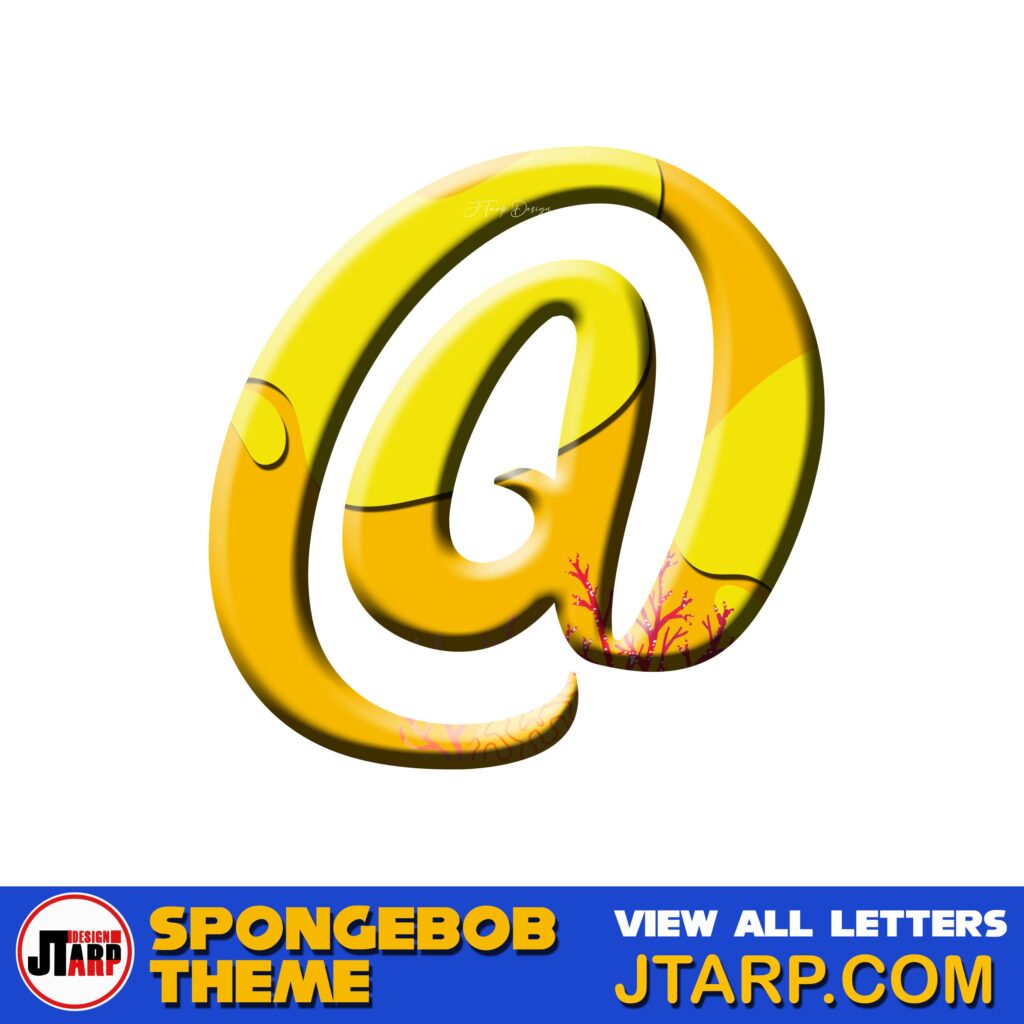 Free Printable Spongebob Letters 3D Punctuation @