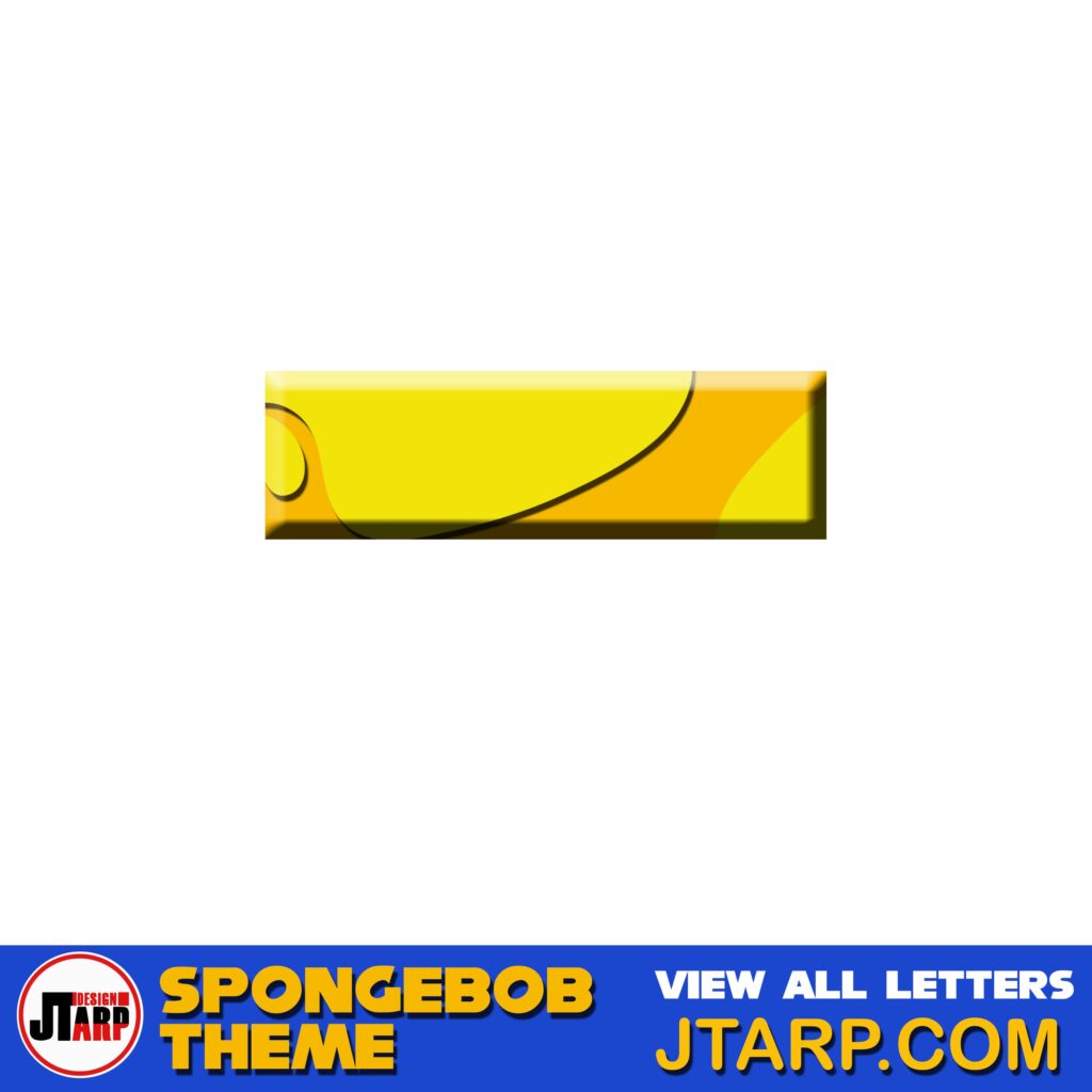 Free Printable Spongebob Letters 3D Punctuation Dash